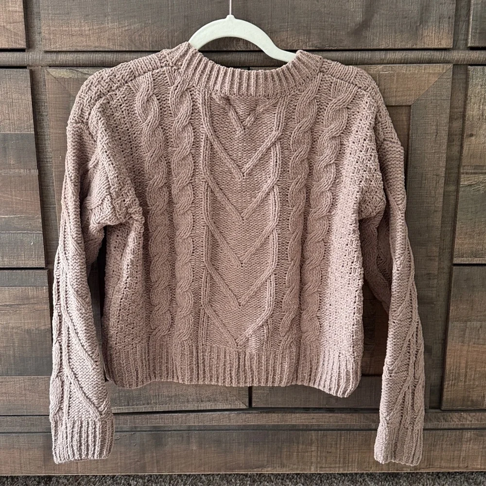 Pink Rose Taupe Knit Sweater - Picture 3 of 3
